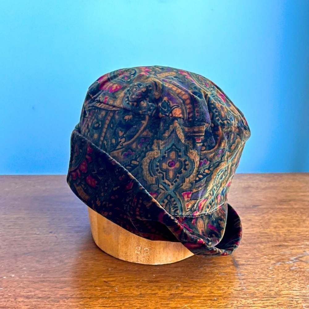Vintage Paisley Velvet Hat GAP 1993